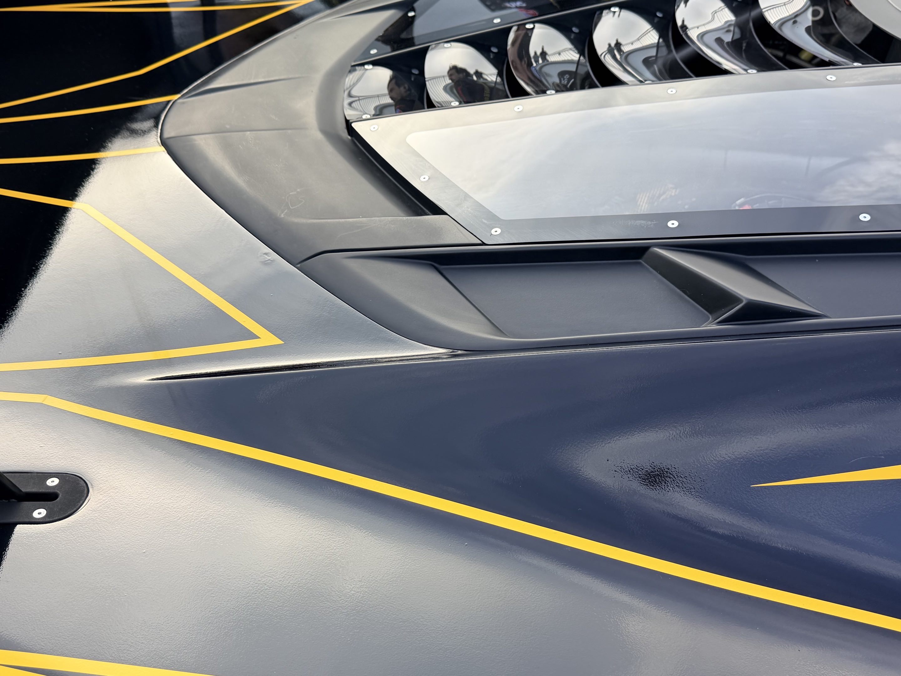 The top bodywork of the 13 Autosport Corvette